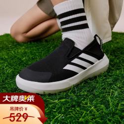 adidas 儿童BOAT SLIP-ON 户外一脚蹬运动鞋JQ6006 黑色 33