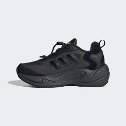 adidas 男大童冬碳黑舒适透气跑步鞋