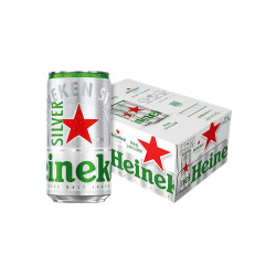 喜力 经典啤酒星银248ml*24罐装听拉罐全麦酿造聚会佳品官方正品酒