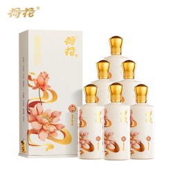 荷花 酱15贵州酱荷花白酒53度520ml原箱送礼纯粮酿造宴请
