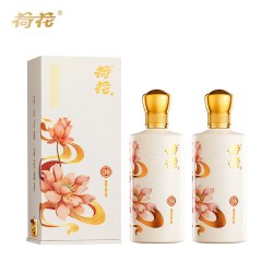 荷花 酱15贵州酱香型荷花酒53度520ml双支礼纯粮送礼白酒
