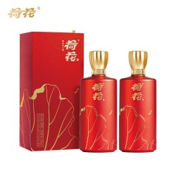 荷花 红玉荷花贵州酱香白酒53度500ml红喜宴白酒送礼自饮白酒