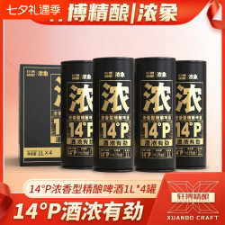 轩博 14P 浓香型高端精酿啤酒 1L*4桶