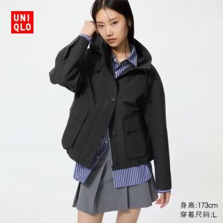 优衣库 487396 连帽外套 黑色 M 女装