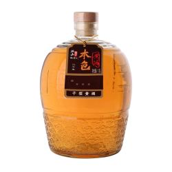 绍山鉴水 二十年本色黄酒1.5L瓶装花雕酒绍兴特产干型无焦糖色老酒
