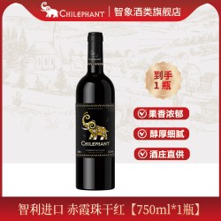 CHILEPHANT 赤霞珠干红葡萄酒 智利进口梅洛热红酒官方旗舰店正品微醺酒