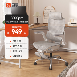 西昊 B300pro人体工学椅电脑椅电竞椅办公椅老板椅舒适午休躺椅GB