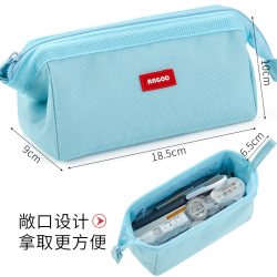 安蔻 简约笔袋女孩中学生ins日系文具盒大容量文具袋铅笔盒男孩小学生2020新款流行高级感初中女中学生高中