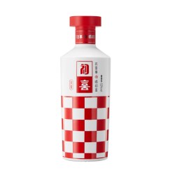 初喜 纯粮酿造酱香53度白酒婚礼结婚满月喜宴席喜酒500ml
