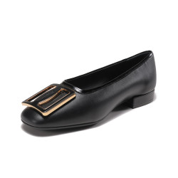 Salvatore Ferragamo FERRAGAMO/菲拉格慕女士厚实扣饰平底鞋单鞋 0748712