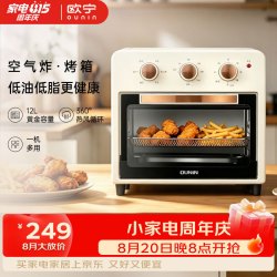 欧宁 空炸烤箱 家用空炸电烤箱一体机 多功能12L 白色