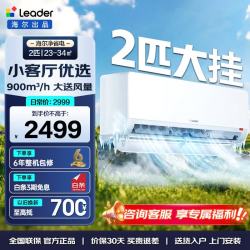 海尔 统帅 KFR-46GW/LTA1-1 AI新省电 2匹 一级能效 变频冷暖壁挂式空调