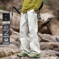 JEEP SPIRIT 吉普山系防泼水冲锋裤男女款2026秋季伞兵运动防风徒步登山工装裤