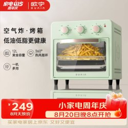 欧宁 空炸烤箱 家用空炸电烤箱一体机 多功能12L 绿色