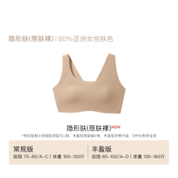 Ubras 无尺码小奶皮纸片人大胸显小文胸束胸无痕隐形内衣夏薄背心