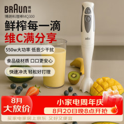 BRAUN 果真棒MQ300小型家用水果榨汁机料理棒均质机果蔬原汁机