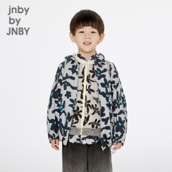 jnby by JNBY 中长款风衣戴帽领印花随机春男女童儿童jnbybyjnby