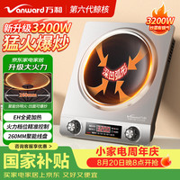 万和 凹面电磁炉家用大功率电磁灶电炒炉电炉灶商用火锅灶炒菜猛火爆炒定时京东自营 WZ-DC320-X1