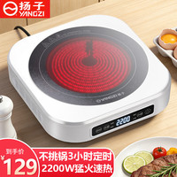 扬子 家用电磁炉轻音低噪烹饪 2200W爆炒火力 9挡火力调节多功能电陶炉大功率电磁灶