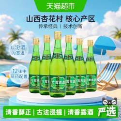竹叶青 38%vol 清香型白酒 475ml*6瓶 整箱装