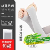 京喜 冰袖防晒袖套男女夏季防晒手套夏季防紫外线护臂防晒袖套男女情侣 冰袖*拇指款 1双装