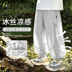 丽丽娅米 童装男童裤子防蚊裤儿童夏季薄款冰丝速干运动裤2026新款大童长裤