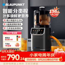 BLAUPUNKT 榨汁机原汁机家用渣汁分离果汁机冰淇淋机全自动大口径蔬菜纯汁率99%好清洗YJ05星空灰