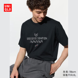 优衣库 Disney x F1® UT/短袖T恤男装女装印花T恤489151 09 黑色 XS