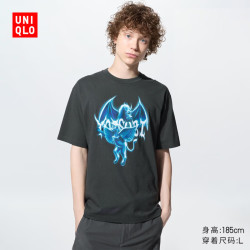 优衣库 YOASOBI UT/短袖T恤男装女装印花T恤492197 08 深灰色 XS
