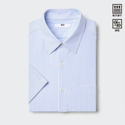 优衣库 快干防皱衬衫/条纹短袖/优衣库男装衬衣482477