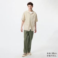 优衣库 麻混纺舒适九分裤优衣库男装/休闲裤宽松版型26春夏新款482258