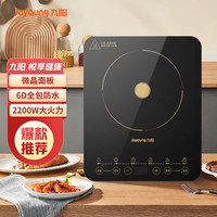 九阳 ZMD安心系列 微晶面板电磁炉 多档火力调节2200W大火力 6D防水 家用电磁炉 C22S-N412