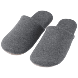 無印良品 MUJI 男女通用 柔软 可水洗拖鞋 室内棉拖 灰色