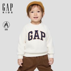 Gap 大小童同款男女童秋新款logo仿羊羔绒内里卫衣829303