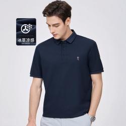 与狼共舞 优质面料翻领POLO衫男士26夏季抗菌短袖T恤