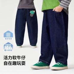 Classic Teddy 秋款男童牛仔裤儿童休闲裤男童阔腿裤儿童裤子下装