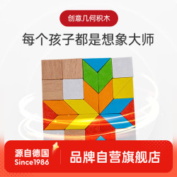 Hape 儿童拼图 便携罐装创意益智拼图玩具 男孩女孩生日礼物 早教手工 掌上几何拼图 844897