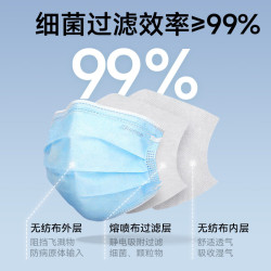 ZHENDE 医用外科灭菌口罩一次性三层防护 10只/袋*7