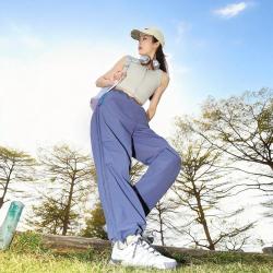 骆驼 运动裤女2026春夏薄款户外徒步裤长裤工装伞兵裤