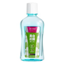 阿尔卑斯 漱口水400ml 美白抗糖持久留香清新口气清洁口腔居家瓶装