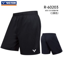 VICTOR vcitor胜利羽毛球服男女款吸湿排汗针织运动短裤R-60203