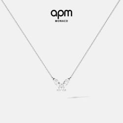APM Monaco [七夕礼物]APM Monaco白色Papillon蝴蝶项链女款轻奢 官方旗舰店