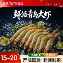 惜鲜 盐冻大虾 15-20只/500g 5斤装