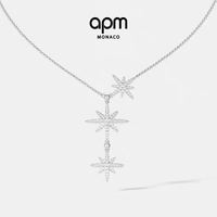 APM Monaco [七夕礼物]APM Monaco六芒星项链女款 轻奢首饰锁骨链官方旗舰店