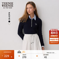 TEENIE WEENIE 女装Polo领针织衫 藏青色 S 160