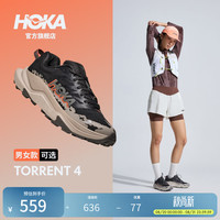 HOKA TORRENT 4 越野跑鞋 黑色/浅烟灰 女款 37