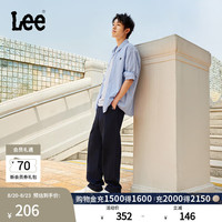 Lee 舒适直筒Logo织标男休闲裤 藏蓝色 32