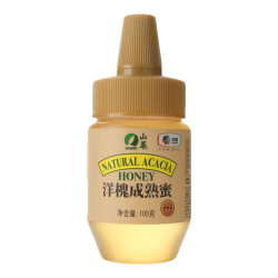 山萃 中粮出品 蜂蜜洋槐蜂成熟蜜挤压装 早餐伴侣 节日礼品 洋槐成熟蜜 100g*1瓶