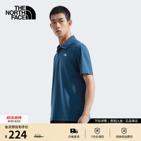 北面 8EY5/HDC 速干 深海蓝 2XL POLO衫