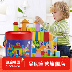 Hape E8402 益智积木 桶装 80颗粒